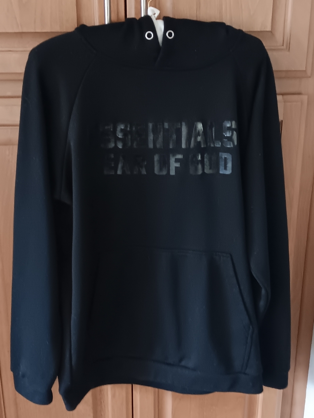 Essentials Unisex Fear of God Black  100% Cotton Fleece Hoodie Size XL